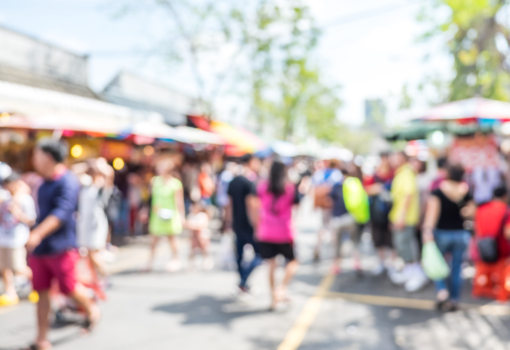 Blurred background people shopping at market fai 2023 11 27 05 15 21 utc