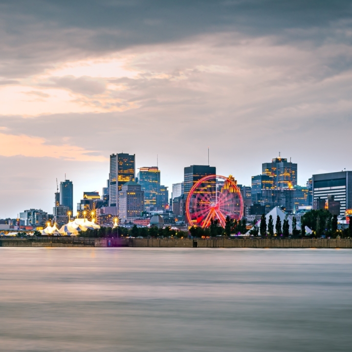 Montreal city skyline during sunset with waterfron 2023 11 27 05 33 33 utc
